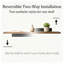 Tablettes murales rectangulaires flottantes en bois avec support en métal