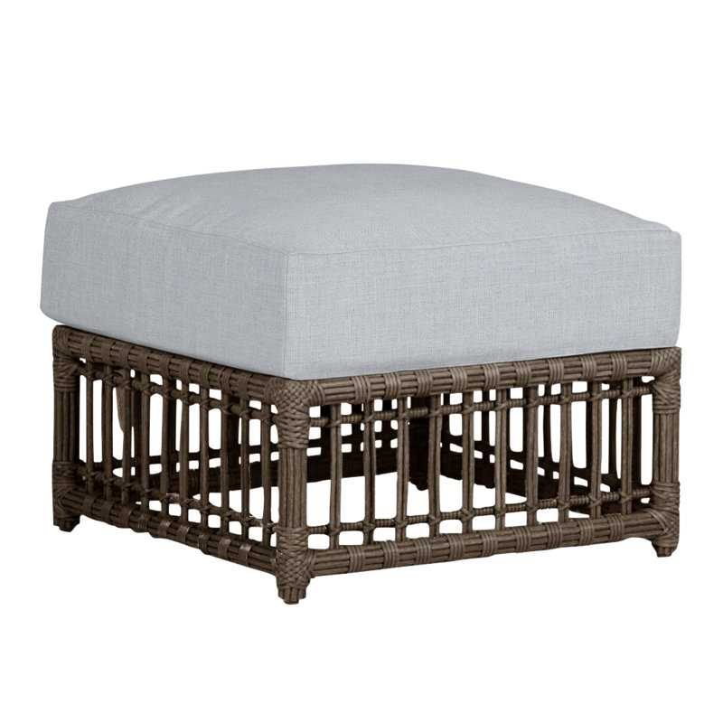 Repose-pieds Newport - toile de jute, Pas de soudure, Lin chambray, Toile de jute Newport # 66