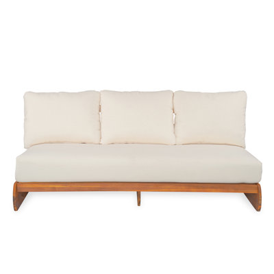 Paresseux d'extérieur 3 places en acacia beige