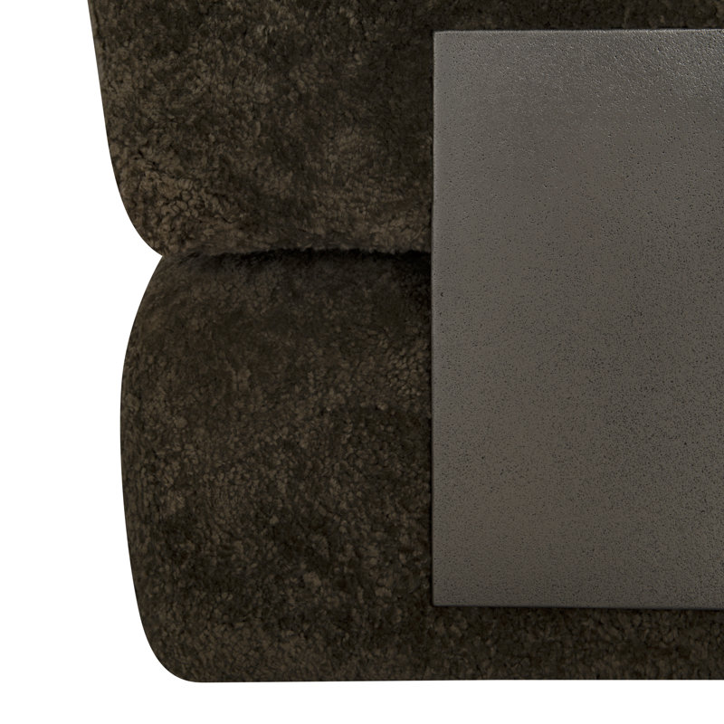 Bernhardt Paley Shearling Swivel Chair, Brown