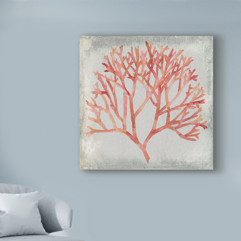 «Watercolor Coral IV» par Megan Meagher, reproduction sur toile, H 14 po x l 14 po x P 2 po