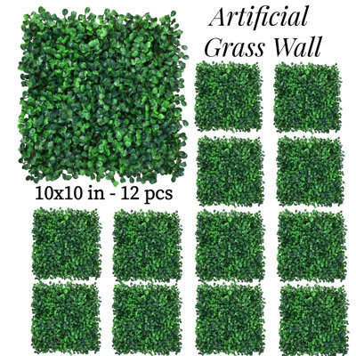 10" X 10"- Artificial Grass Wall Panels Boxwood Panels Greenery Walls Boxwood Fence Hedge