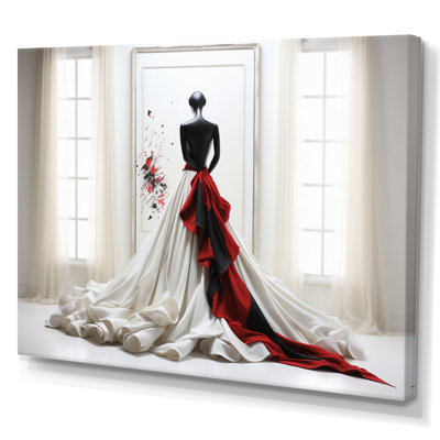 " Fashion Red Dress Elegance Unveiled II "