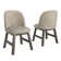 Cipolla 72"-90" Wood Finish Extendable Dining Set - Dining Table With Leaf And Taupe Fabric Curved Back Chairs