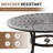 Round 48" Patio Table Outdoor Cast Aluminum with Umbrella Hole,Bronze