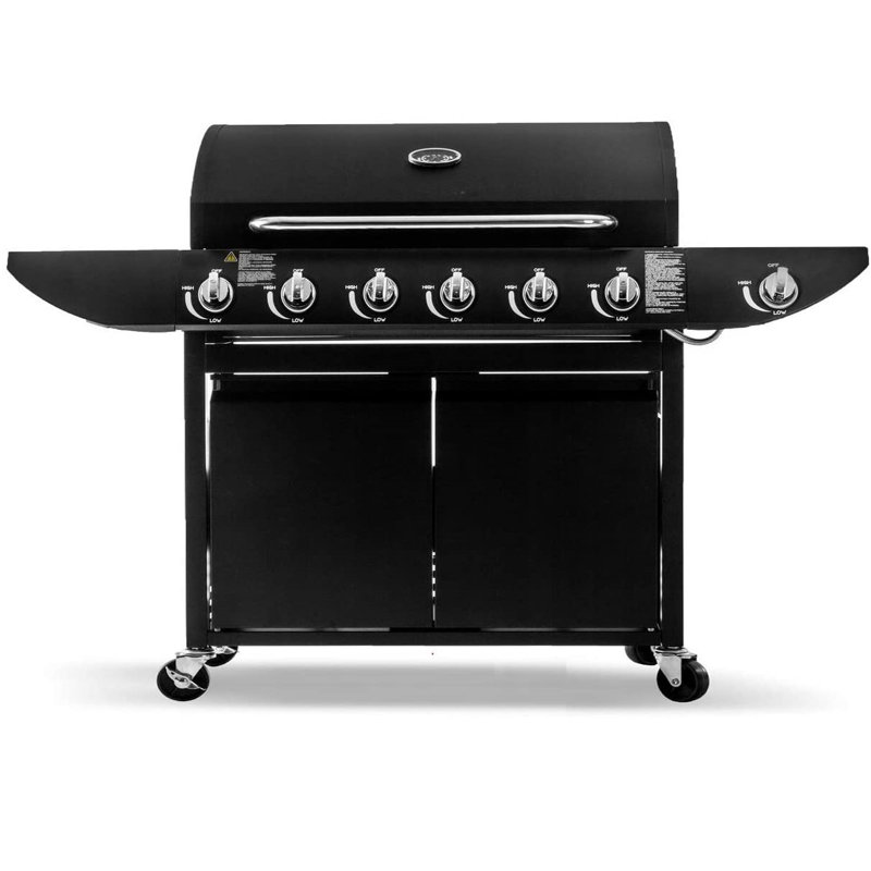 Camelopardalis Dakota Fields 6 - Burner Built-In Liquid Propane 19.3 BTU BTU Gas Grill with Side Burner and Cabinet