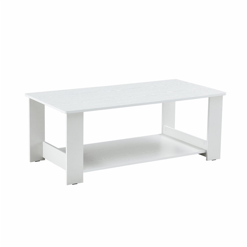 Wood Coffee Table Tea Table Rectangle Coffee Table Living Room Table Center Table, Walnut, 16.5" H x 43.3" L x 21.6" W