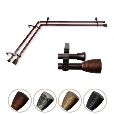Steel Adjustable 0.81'' Double Curtain Rod
