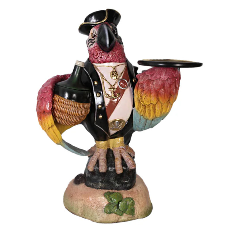 Pirate Parrot Butler Statue