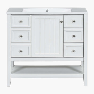 34.1" H X 36" W X 18" D 36'' Single Bathroom Vanity Base Only