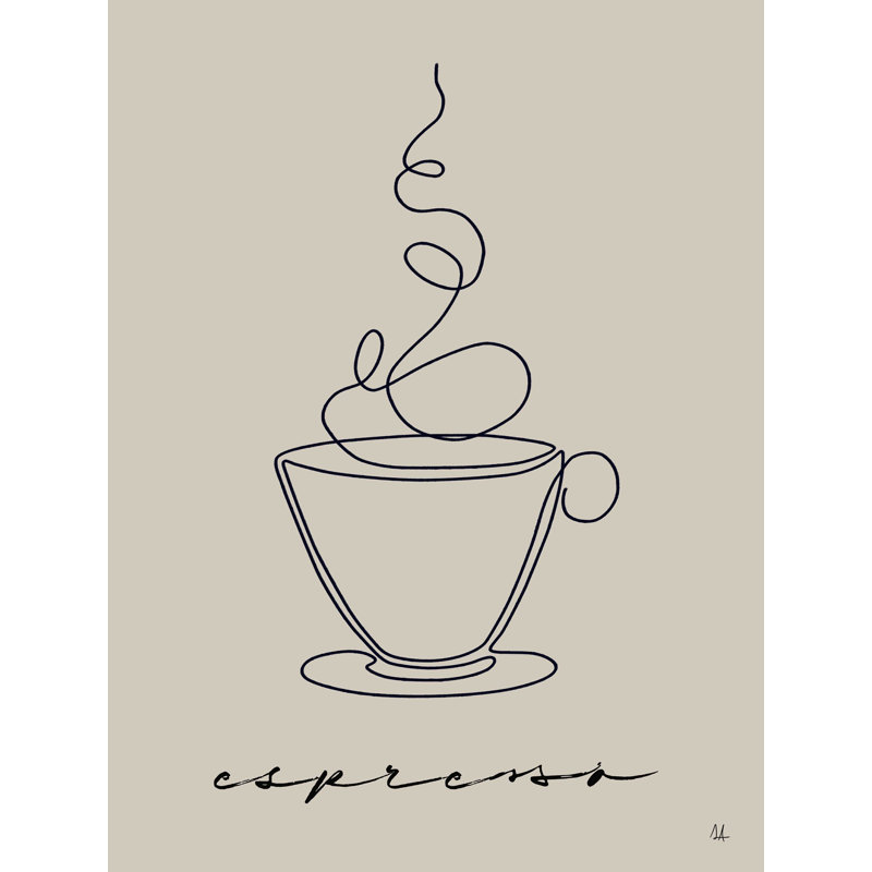 «Terrah Cafe Espresso On Canvas» par Sarah Adams, reproduction de dessin, H 16 po x l 12 po