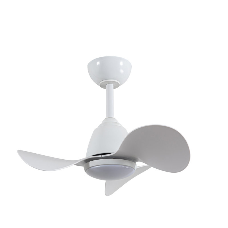 Ventilateur de plafond lumineux moderne avec télécommande 3 lumières DEL Cian, Blanc, Gris