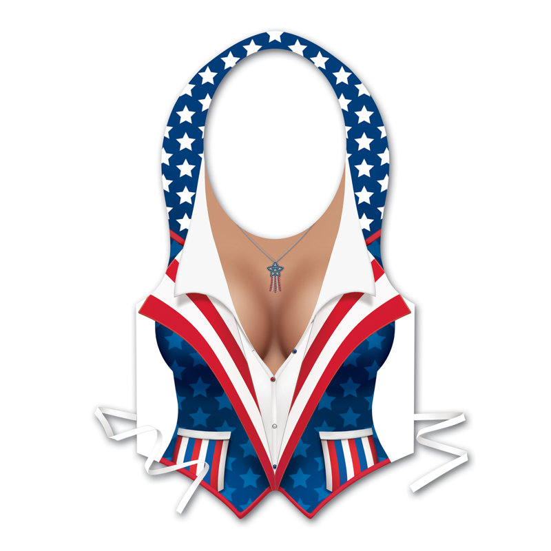Gilet patriotique en plastique pour femme