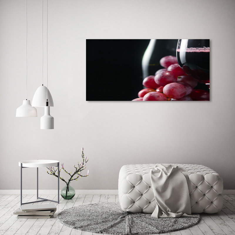 Grapes And Wine - Wrapped Canvas Print