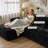 Modern Upholstered Boneless Obayemi with Pillows - Spacious U - Shaped No Assembly Required for Living Room Comfort Free Combination-534210780
