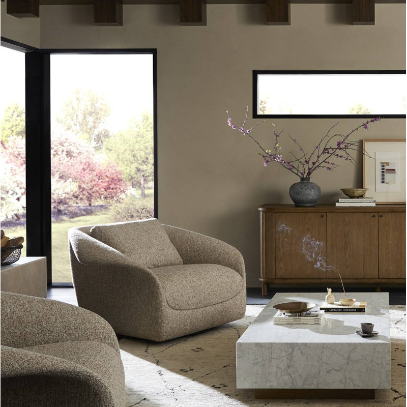 Ezra Swivel Armchair, Yuma Dove