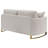 Baber Upholstered Curved Track Arm Loveseat Beige-91538365