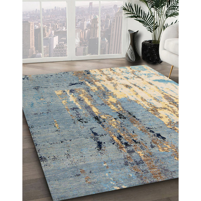 Tapis abstrait moderne 5373, Carré 7 pi