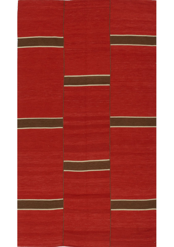 Geometric Area Rug in Red