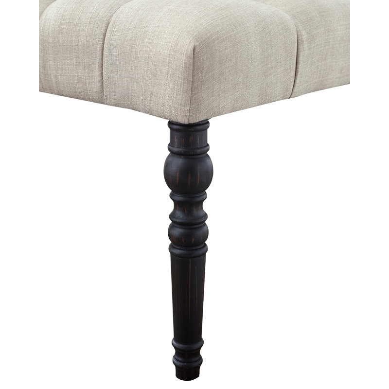 Brookwood Polyester Blend Upholstered Bench, Tan