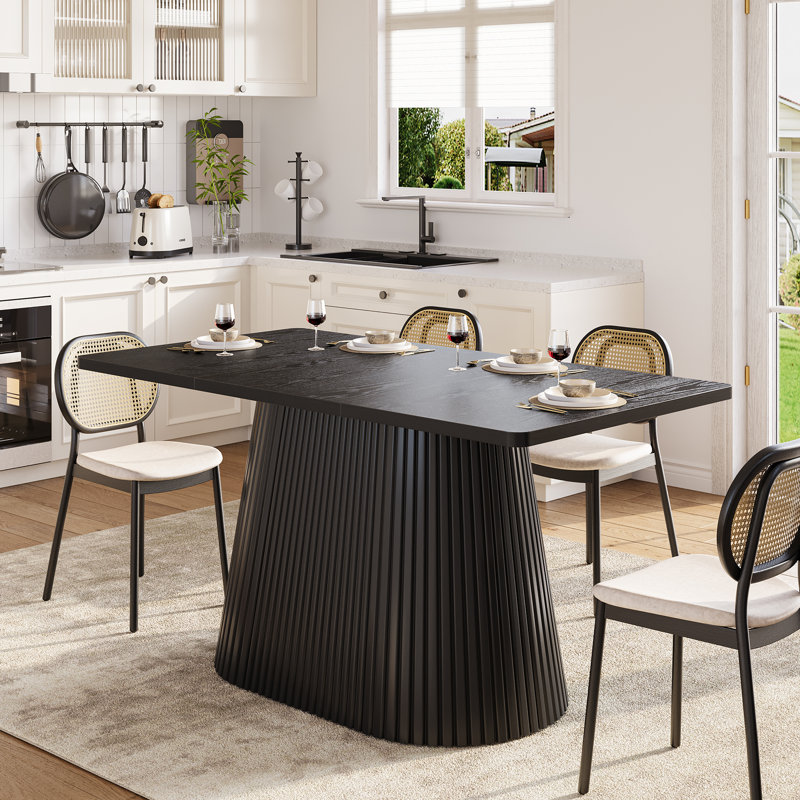59”  Rectangular Dining Table For 4-6,  Kitchen Dining Room Table