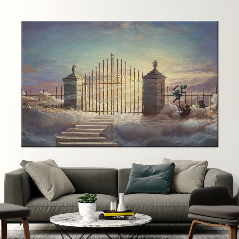 Banksy Pearly Gates, Street Wall Decor, Graffiti Wall Decor, Banksy Wall Decor, Abstract Art, Pearly Gates Children Artwork,