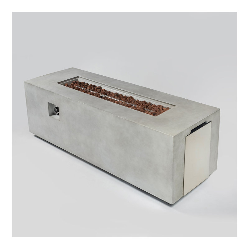 70inch Concrete Large Fire Pit Table