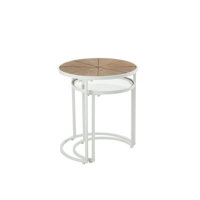 Beby Glass Top C Table Nesting Tables