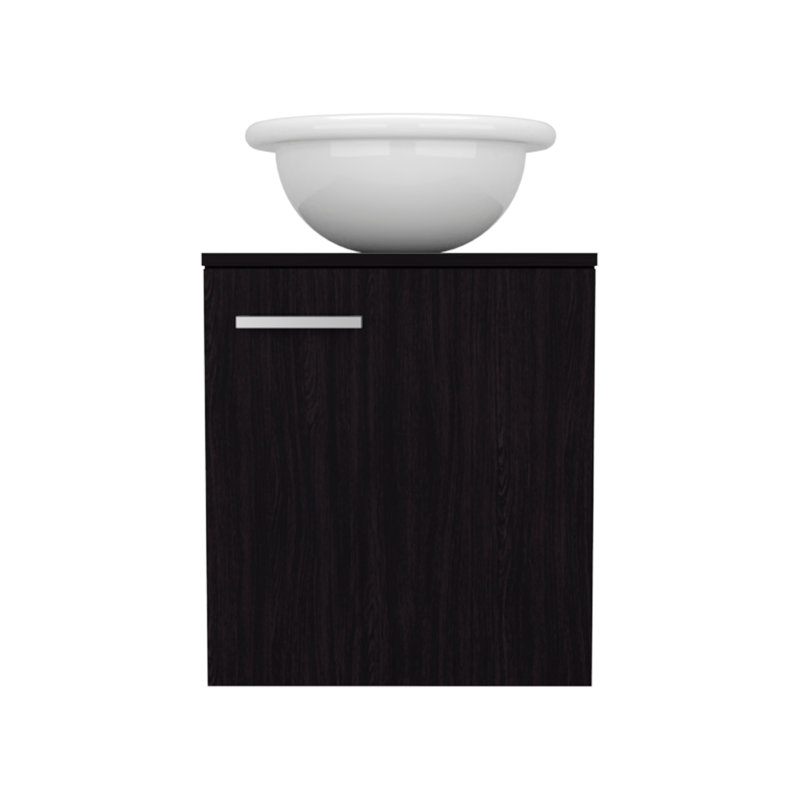 Meuble-lavabo à une porte Clyde, Noir