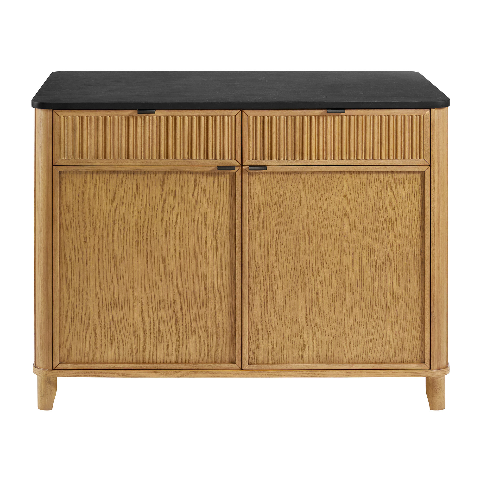 Kennedy Kitchen Island 48", Black Quartz