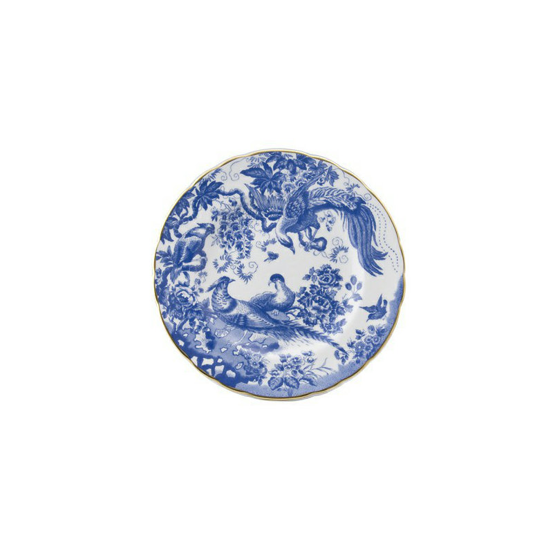 Aves Handmade Bone China Salad/Dessert Plate, Blue