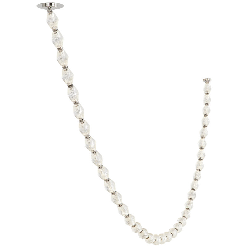 Collier 108 Chandelier, 115.1" H x 2" W x 2" D, Polished Nickel