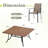 8-Person Square Patio Dining Set With Stackable PVC-coated polyester Chairs-1453488393