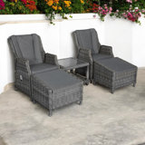 Relaxer Set- 2 PCS Airpumped Chair + 2pcs Footrest + 1pc 60*60 Side table