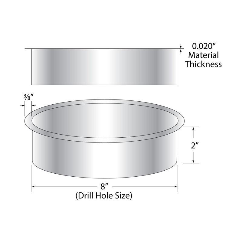 Outwater Steel 2'' H x 8'' W