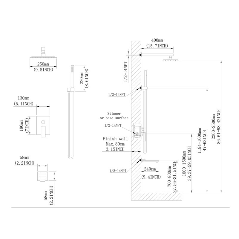 All-In-One Kit with Rough in-Valve