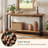 Solid Wood Live-Edge Console Table, Farmhouse 63-Inch Narrow Long Sofa Table-982301452