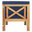 Canapé modulaire d'extérieur 5 avec coussins - bois naturel, coussins bleus, eau, -, pour la chasse-1539721451