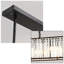 Luminaire suspendu rectangulaire 6 lumières Lathierio