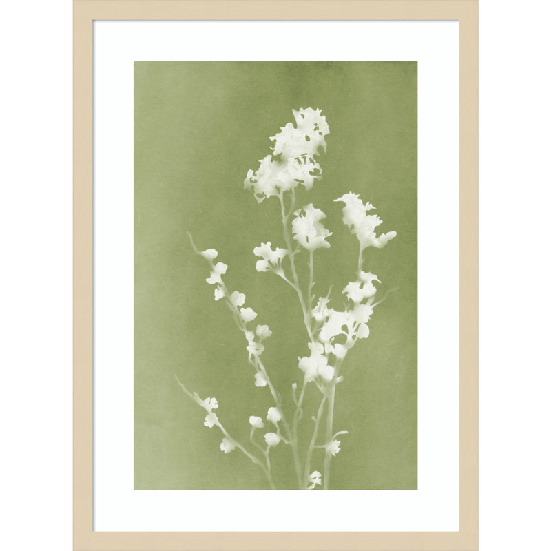 Monographie «Green Flowers» par Amini54, impression sur bois encadrée, H 25 po x l 19 po