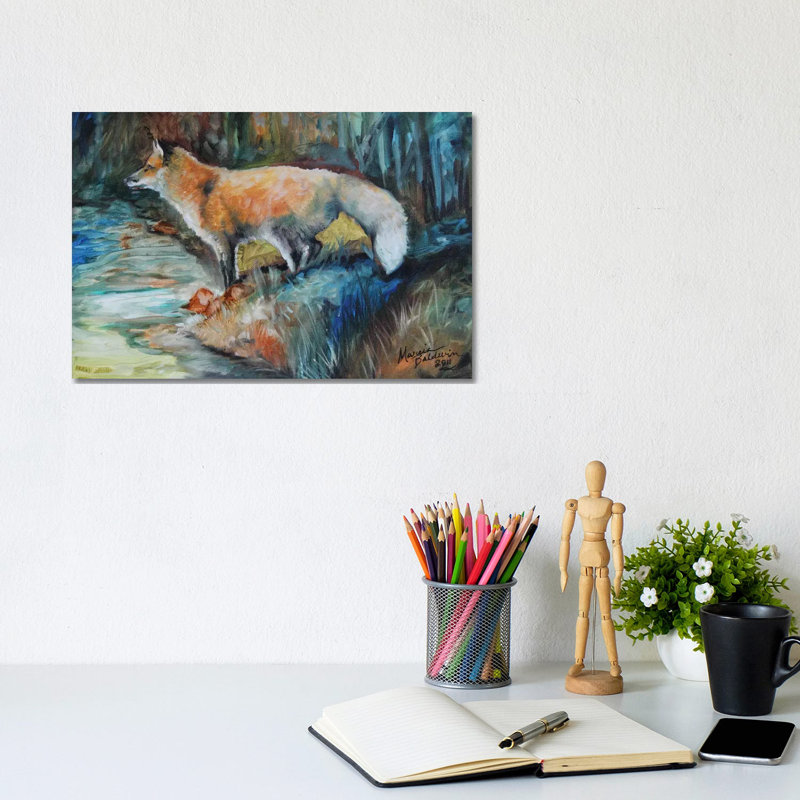 Red Fox II by Marcia Baldwin - Wrapped Canvas Gallery-Wrapped Canvas Giclée, 20.32 cm H x 30.48 cm W