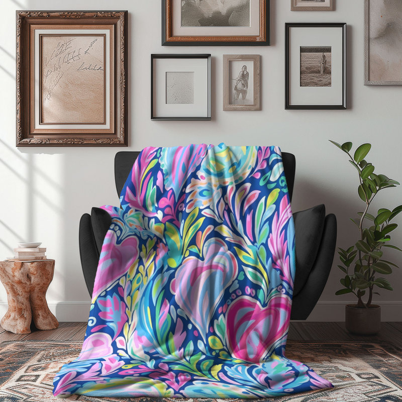 Motif de balise maritime - 1 pièce Sherpa Premium, L 60 po x L 80 po, Motifs romantique BCBG