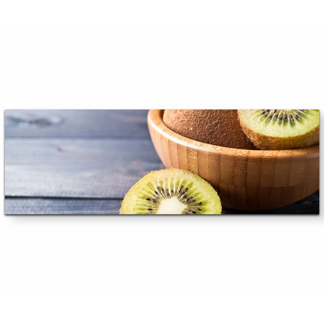 Leinwandbild Obstschale mit Kiwi