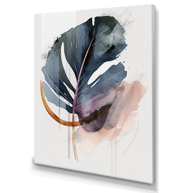 Green Philodendron Leafy Whispers III - feuilles florales, impressions sur toile, L 30 po x H 40 po, Toile tendue