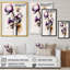 Fleur d'orchidée rose sur fond abstrait I - impression sur toile-347192417-347192346