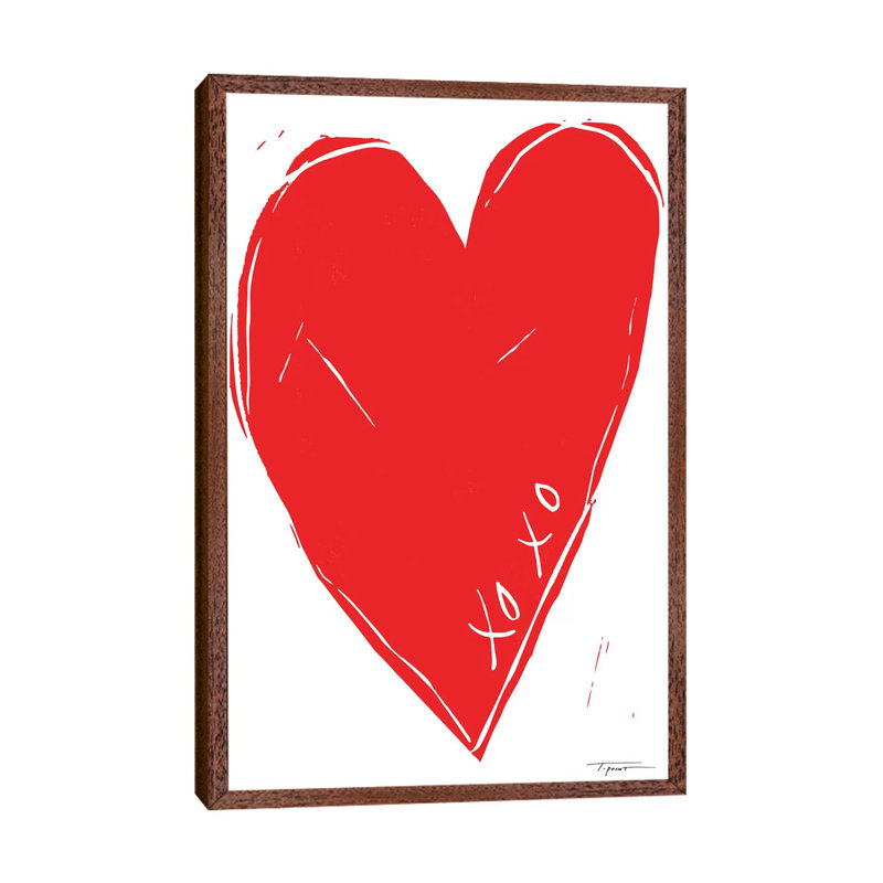 XOXO Heart by Statement Goods - Gallery-Wrapped Canvas Giclée on Canvas, 101.6 cm H x 66.04 cm W, Classic Wood Framed