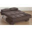 Causeuse sans accoudoirs en chenille Sehr, brun