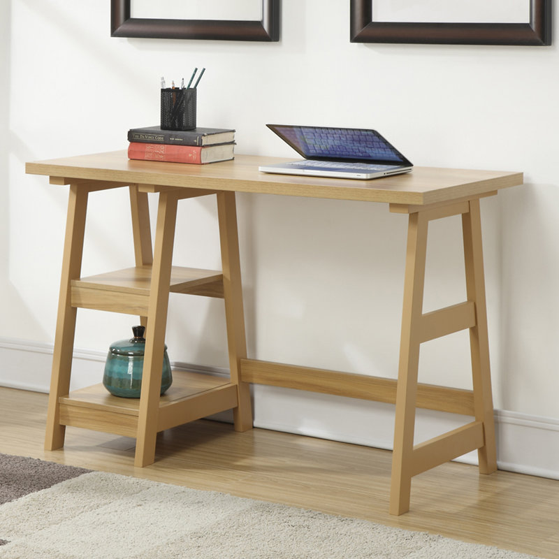 Bureau d'ordinateur réversible Saribek, Chêne clair