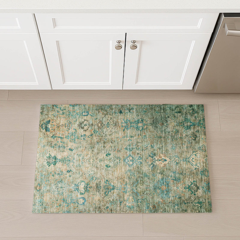 Machine Washable Indoor/Outdoor Matteson ACN2320 Global Rug, Rectangle 1'8" x 2'6"