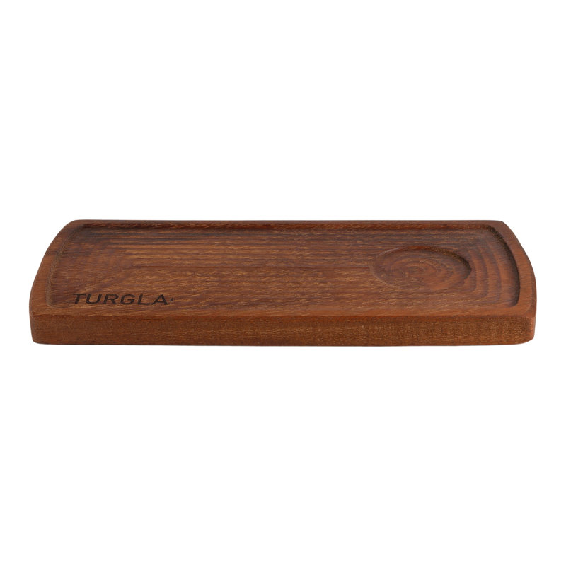 Wood 13.75" x 6" Rectangular Brown Wood Serving